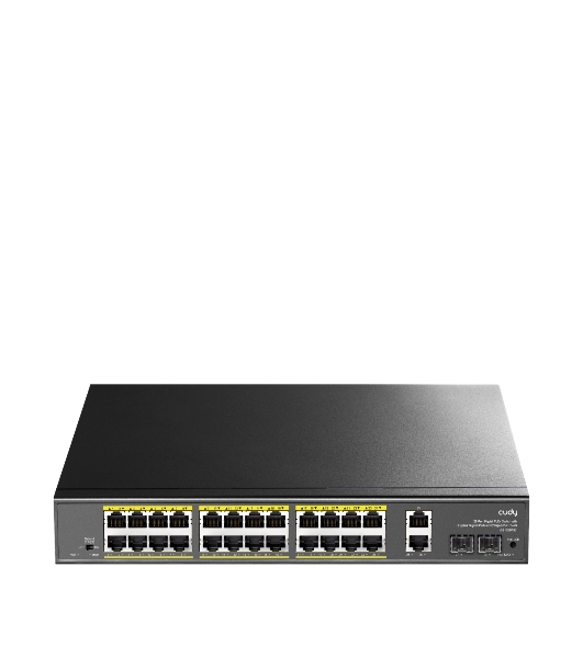 Коммутатор Cudy GS1026PS2, 24×1 Гбит/с, 2×1 Гбит/с Combo (RJ-45/SFP), 2×1 Гбит/с SFP