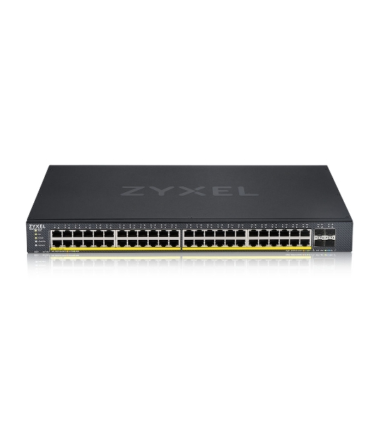 Коммутатор XGS1935-52HP, 52 Port Smart Managed PoE Switch, 48x Gigabit PoE and 4x 10G SFP+, hybrid mode, standalone or NebulaFlex Cloud, 375 Watt PoE