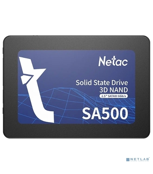 Накопитель SSD Netac SA500, 1Tb, SATA III, 2.5', R/W 530/475