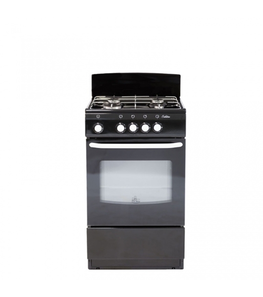Плита газовая De Luxe 5040.38Г (Щ) черный, конфорок 4 шт, духовка 43 л, 50 см x 85 см x 50 см