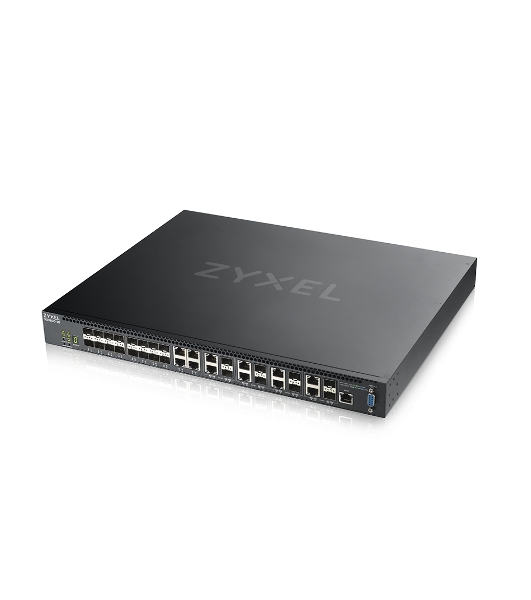 Коммутатор Zyxel XS3800-28 L2+ switch, 4xRJ-45: 1/2.5/5/10G, 8xCombo (SFP: 1/10G, RJ-45: 1/2.5/5/10G), 16xSFP +