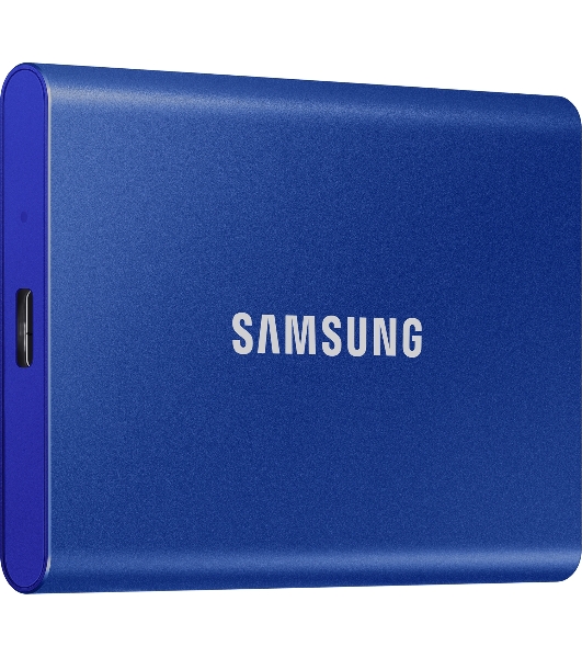 Внешний SSD Samsung T7, 2TB, USB 3.2 Gen 2 Type-C, R/W 1050/1000, синий
