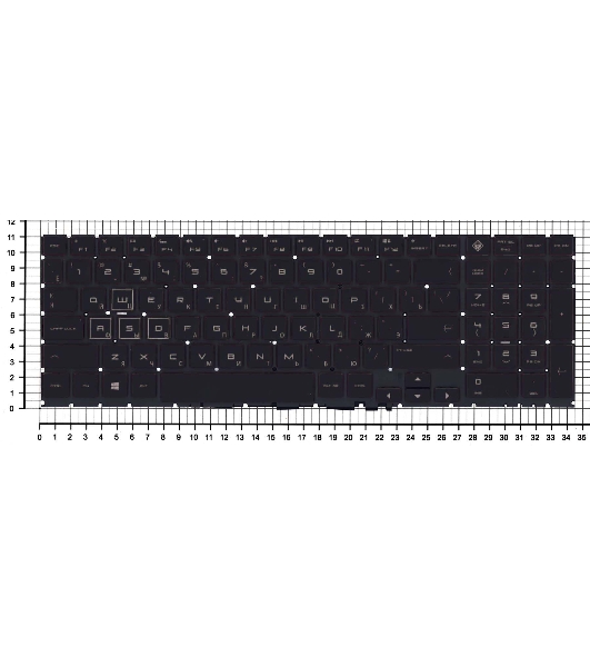 Клавиатура для ноутбука HP Omen 15-dc0000tx 15-dc0001tx 15-dc0002tx черная с подсветкой