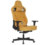 Кресло игровое Knight Hunter горчичный Velvet 73 крестов. металл, фото 1
