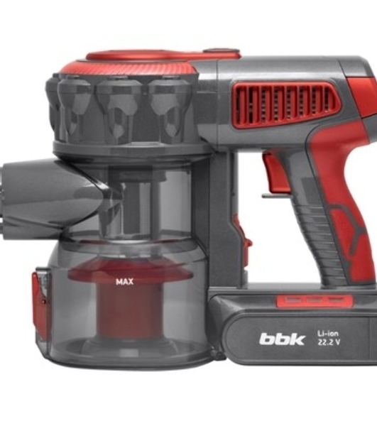 Пылесос вертикальный BBK BV3005 серый/синий, питание от аккумулятора, 160 Вт, уборка сухая, пылесборник 0.6 л