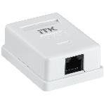 Настенная информационная розетка RJ45 8P8C, кат.5Е, UTP, 1-порт, белая , фото2