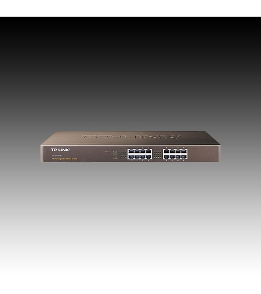 Коммутатор TP-Link SMB TL-SG1016 Коммутатор 16-port Gigabit Switch, 1U 19-inch rack-mountable steel case