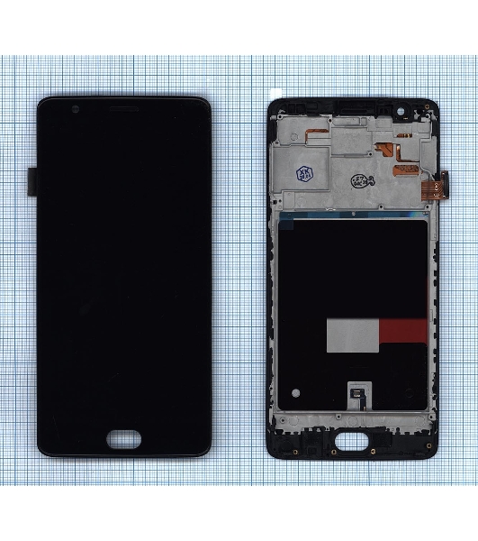 Дисплей для OnePlus 3T (TFT) черный c рамкой