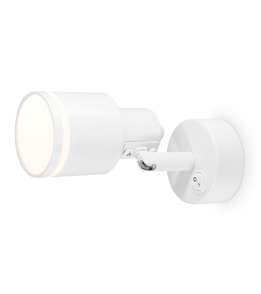 Накладной поворотный спот с выключателем Ambrella light TA1281 WH белый GU10 max 12W 100*55*132