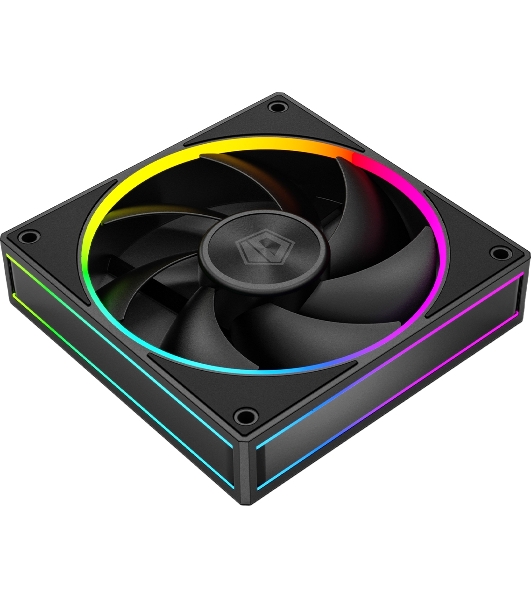 Вентилятор для корпуса ID-Cooling AF-127-ARGb-K черный, 120 мм, 2000 об/мин, 29.9 дБ, 4 pin