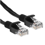 Патч-корд медный UTP Cablexpert PP10-1M/BK cat.5e, 1м, литой, многожильный, черный, фото 1