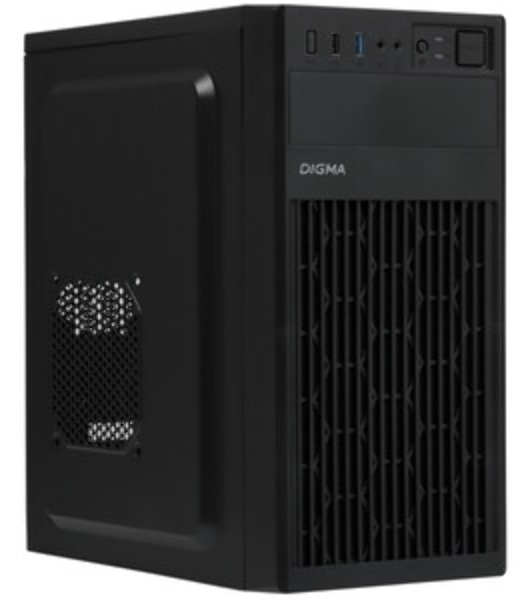 Компьютерный корпус Digma DCC-MN302 черный без БП mATX 1x80мм 2x120мм 1xUSB2.0 1xUSB3.0 audio