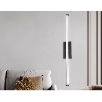 Настенный светодиодный светильник Ambrella light FL6112 BK черный 9W 3000K-6400K 410*40*80, фото 1