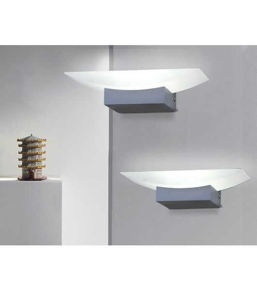 Настенный светодиодный светильник с акрилом Ambrella light FW199 SGR серый песок LED 4200K 5W 200*75*90