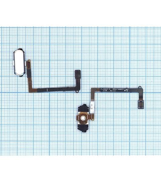Кнопка HOME в сборе с механизмом и шлейфом для Samsung Galaxy S6 SM-G920F, белый
