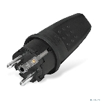 Вилка прямая c заземлением каучук 16А 250В IP44 (602227) UNIVersal, фото2