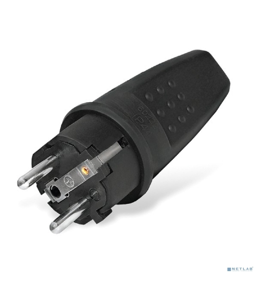 Вилка прямая c заземлением каучук 16А 250В IP44 (602227) UNIVersal
