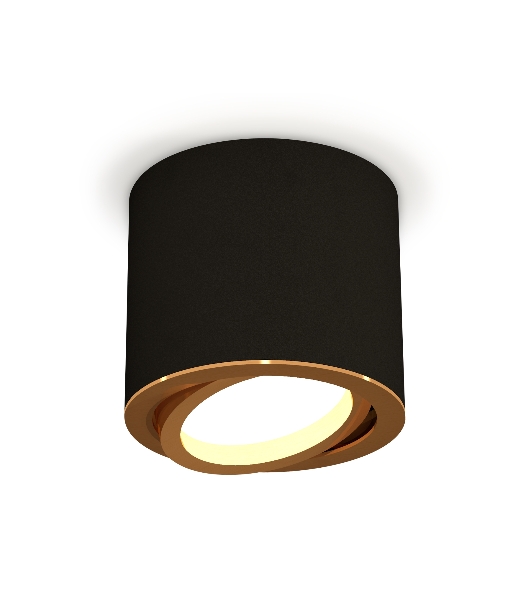 Светильник Ambrella Light XS7402003 SBK/PYG черный песок/золото желтое полированное MR16 GU5.3 (C7402, N7004)