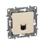 Розетка компьютерная RJ45 кат. 5 UTP, сл. кость ETIKA, фото 1