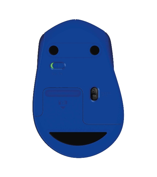 Мышь беспроводная Logitech M330 SILENT PLUS синий, 1000 dpi, радиоканал, USB, кнопки - 3