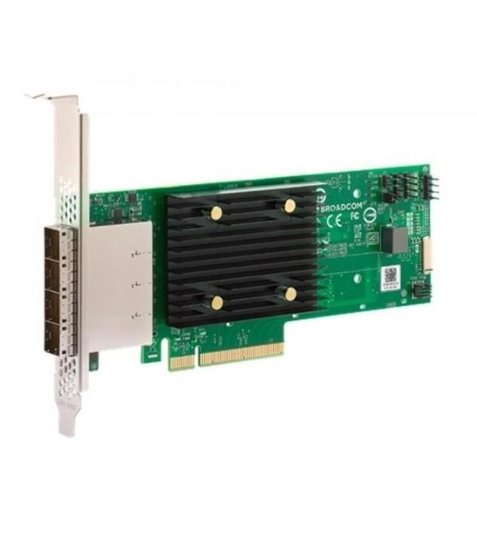 Адаптер SAS 9500-16e SGL (05-50075-00) PCIe Gen4 x8 LP, Tri-Mode SAS/SATA/NVMe 12G HBA, 16port(4*ext SFF8644), 3816 IOC