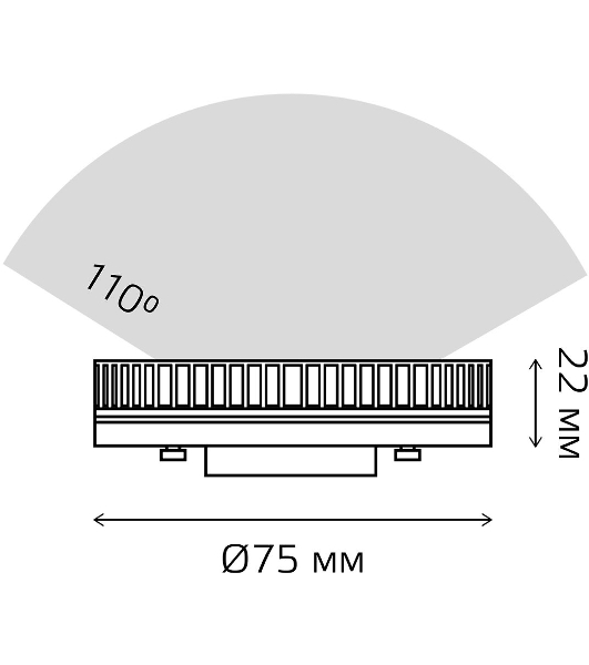 Лампа светодиодная LED Gauss Elementary 13Вт 3000K GX53 890lm