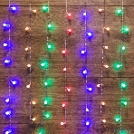 Гирлянда Neon-night 'Светодиодный Дождь' 1,5x1,5 м, с насадками шарики, свечение с динамикой, прозрачный провод, 230 В, диоды Мультиколор, фото5