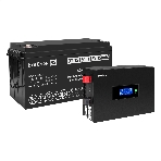 Комплект Источник бесперебойного питания EX295993RUS + батарея 150Aч EX282990RUS 1шт (инвертор, синус, для котла, PF=1, настенный) ExeGate IdealSine SR-1000.LCD.2SH  1000VA/1000W, чистая синусоида, цветной LCD-дисплей, 2*Schuko, крепление настенное, Black + батарея ExeGate DT 12150 (12В, 150Ач) 1шт, фото7