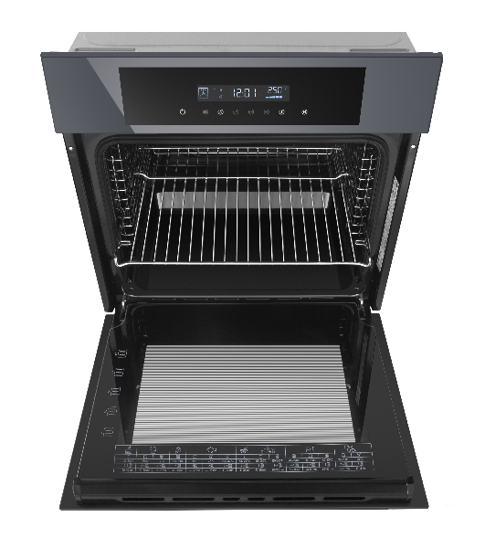 Шкаф духовой электрический Maunfeld AEOD60103G1, 60л, дверца с 3 стеклами, графит