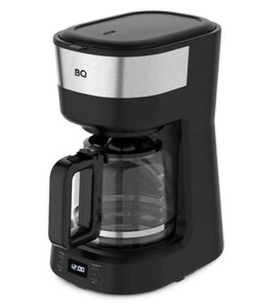 Кофеварка капельная BQ CM1000 черный-стальной, исп. кофе - молотый, 1.2 л, 900 Вт.