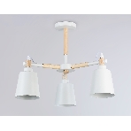 Светильник Ambrella light TR82204/3 WH/LW белый/светлое дерево E27/3 max 40W D560*430, фото5