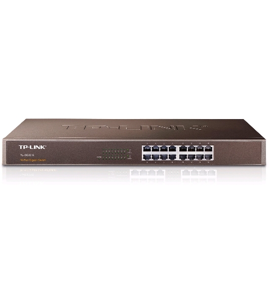 Коммутатор TP-Link SMB TL-SG1016 Коммутатор 16-port Gigabit Switch, 1U 19-inch rack-mountable steel case
