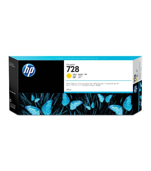 Картридж струйный HP F9K15A (HP 728) для DesignJet T730, T830. Желтый. 300 мл.