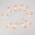 Гирлянда светодиодная Neon-night 'Кристаллы' бронзовые 10 LED, 1,5 м, прозрачный ПВХ, теплый белый свет свечения, 2 х АА (батарейки не в комплекте), фото5