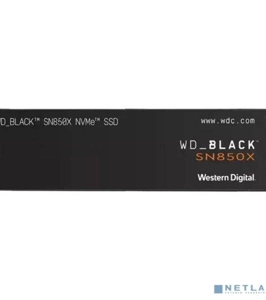 Накопитель SSD WD 1Tb Black SN850X, M.2(22x80мм), NVMe, PCIe 4.0 x4, 3D TLC, R/W 7300/6300Mb/s, IOPs 800 000/1 100 000, TbW 600, DWPD 0.3 (12 мес.)