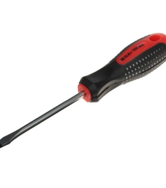 Отвертка Matrix fusion 11423 sl6.0х100 мм crv 3х компонентная рукоятка ''anti slip''