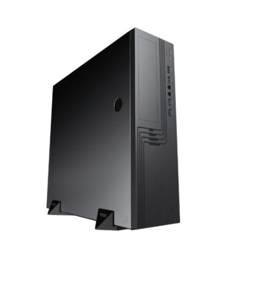 Компьютерный корпус EL555BK PM-300TFX 80+Bronze U3.0*2+U2*2+2*combo Audio; fan 9см; intrusion switch POWERMAN Slim Case 6143524