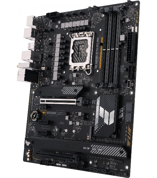 Материнская плата ASUS TUF GAMING H770-PRO WIFI, LGA 1700, Intel H770, 4xDDR5, 4xSATA, 4xM.2, 1xPCIe 5.0 x16, 1xPCIe 4.0 x4, 2xUSB-A 3.2 Gen 2, 4xUSB-A 3.2 Gen 1, 1xUSB-C 3.2 Gen 2x2, 1x2.5Gb LAN, 5x3.5 мм, 7.1, Standard-ATX