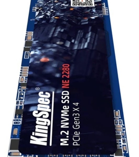 Накопитель SSD KingSpec NE-512, 512Gb, M.2 2280, PCIe 3.0 x4, NVMe, R/W 2400/1700