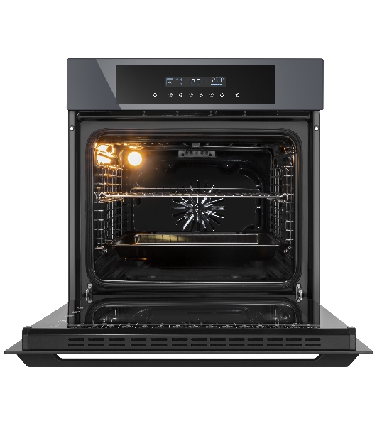 Шкаф духовой электрический Maunfeld AEOD60103G1, 60л, дверца с 3 стеклами, графит