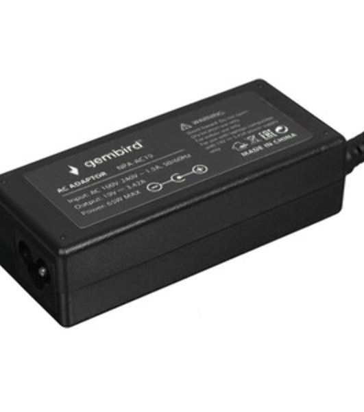 Блок питания Gembird для ноутбуков Asus, Toshiba 19В/3,42А, 65Вт, 1 штекер 5,5х2,5мм (NPA-AC19)