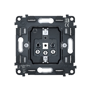 Механизм электрической розетки Ambrella Volt 16A-250V 2P+E с заземлением на винтовых зажимах QUANT VM141