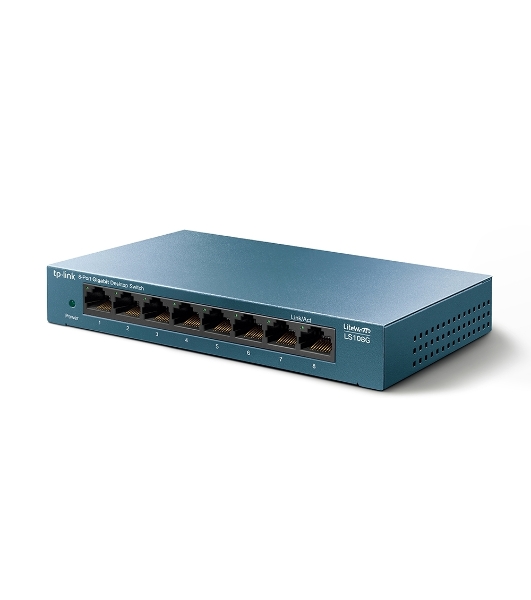 Коммутатор TP-Link LS108G 8-портовый 10/100/1000 Мбит/с настольный коммутатор SMB