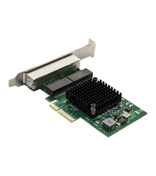 Сетевой адаптер ExeGate EXE-BCM5719 (PCI-E x4 v2.0, порты 4xRJ45, 10/100/1000Mbps, Gigabit Chipset Broadcom BCM5719)