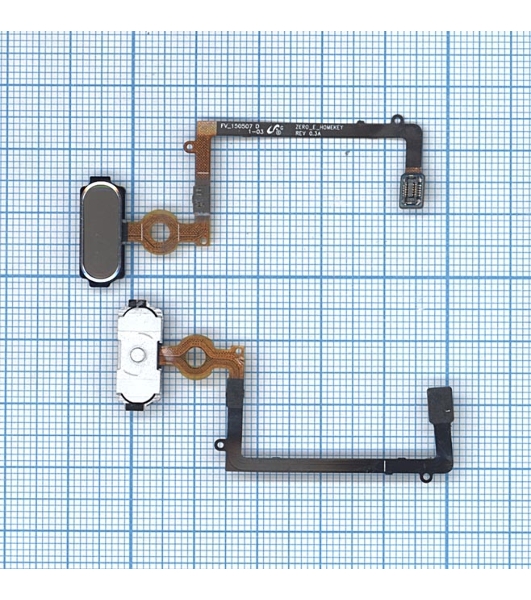 Кнопка HOME в сборе с механизмом и шлейфом для Samsung Galaxy S6 Edge SM-G925F, золотая
