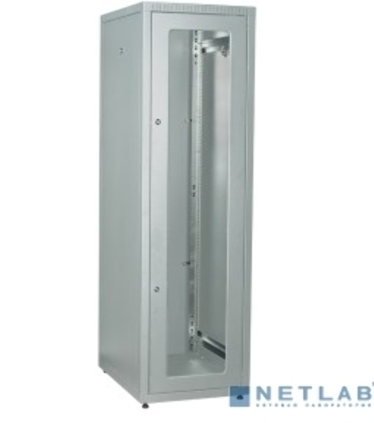 Шкаф сетевой ITK LE35-42U68-GM LINEA E 42U 600х800 мм стекл. передняя дверь, задняя металлическая серый