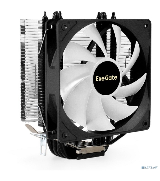Кулер для процессора ExeGate Dark Magic EE400XL-PWM.ARGb серебристый, 120 мм, алюминий/медь, 2400 об/мин, 37 дБ, 4 pin, 125 Вт, 155 мм
