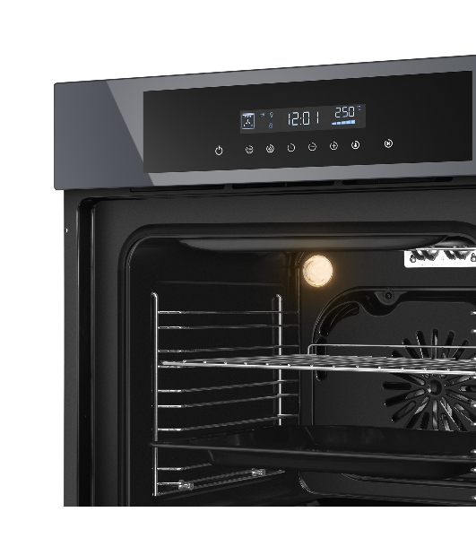 Шкаф духовой электрический Maunfeld AEOD60103G1, 60л, дверца с 3 стеклами, графит