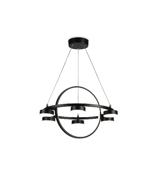 Светильник Ambrella light FL51775/2+6 BK черный 3000K/4200K/6400K 58W D600/380*1200 (ПДУ ИК)