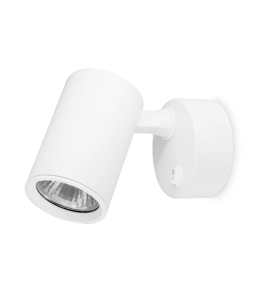 Накладной поворотный спот с выключателем Ambrella light TA1291 WH белый GU10 max 12W 87*55*138